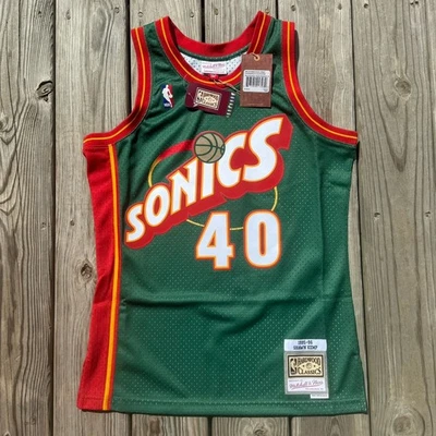 Men’s Mitchell & Ness NBA Swingman Jersey Seattle SuperSonics Shawn Kemp Medium - Image 1 of 4