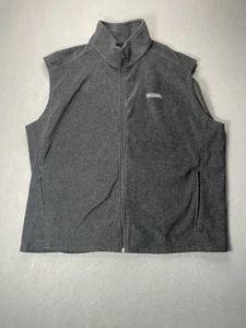 Columbia Pullover Weste Herren XXL grau Fleece Full Zip leicht Reißverschlusstaschen - Bild 1 von 8