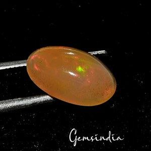 Gema suelta cabina ovalada ópalo etíope fuego Welo natural sin tratar certificado de 1,60 quilates - Imagen 1 de 6