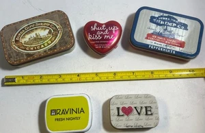 Lot Of 5 Vintage Tins Collectibles Advertising Decorative Candy Tins - Picture 1 of 4