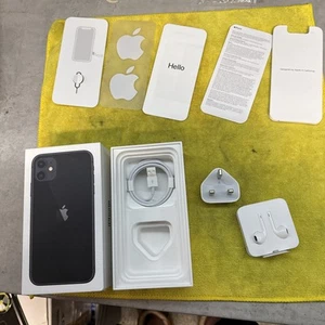 Apple iPhone 11 Black Mobile Phone Empty Retail Box Only Genuine - Zdjęcie 1 z 2