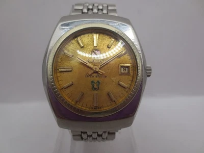 VINTAGE RADO GREEN HORSE DATE STAINLESS STEEL AUTOMATIC MENS WATCH - Image 1 of 4