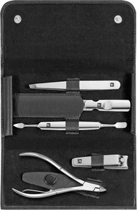 Set Manicure, 5 Pezzi, Custodia a Pulsante, in Vera Pelle, Design Ergonomico, Co - Foto 1 di 12