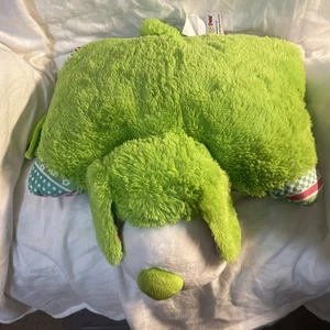 Kissen Haustier limettengrün Welpe Hund - großer Stofftier Plüschhund, sehr selten, Geschenk - Bild 1 von 7