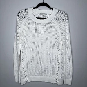 Maglione girocollo donna pizzo bianco + Warren maglia aperta bianco avorio taglia small - Foto 1 di 5