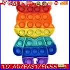 Tie-Dye Bear Push Bubble Fidget Toy Autism Needs Anti-stress Toys (Rainbow)