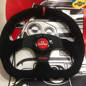 VOLANTE SPORTIVO PIATTO OMP UNIVERSALE 330MM IN PELLE PVC JDM RACING DRIFT STYLE - Foto 1 di 8