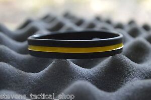  Thin Yellow Line Silicone Band Bracelet, Loss Prevention Security Guards