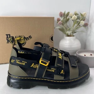 Sandalias Dr. Martens Pearson II de cuero recubierto + correas Olive Lustre para hombre 12 nuevas con caja - Imagen 1 de 10