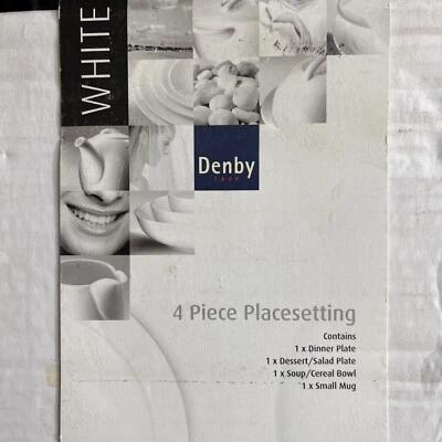Juego de vajilla Denby de porcelana para 4 piezas hecho en Portugal blanco Foto 1 de 4