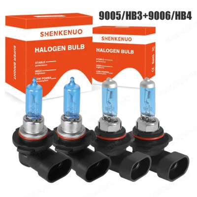 Combo de 4x faros halógenos de haz alto bajo kit de bombillas de haz alto para Chevrolet C1500 1990-1999 Foto 1 de 4