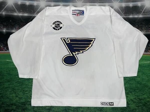 Camiseta deportiva vintage de hockey sobre hielo St. Louis Blues Center CCM talla XL usada blanca - Imagen 1 de 12