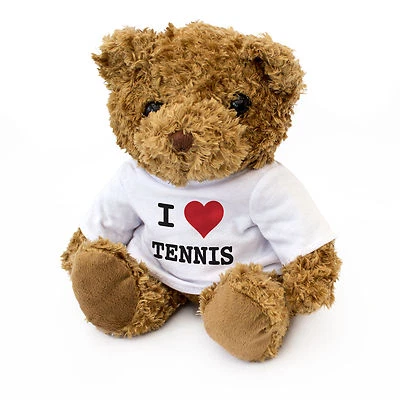 LONDON TEDDY BEARS Neuf - I Love Tennis - Nounours Ours - Mignon Doux Câlin - Cadeau Anniversaire