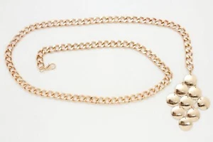 Women Skinny Belt Gold Metal Chain Hip High Waist Elegant Look Plus Size XL XXL - Picture 1 of 12