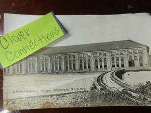 RPPC Real Photo Postcard - Sanitary District Power Plant, PL Huckins Chicago IL - Picture 1 of 2