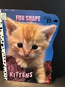 Coloring Book Dalmatian Press Kittens Fun Shape Vintage 2000 Never Used - Picture 1 of 7