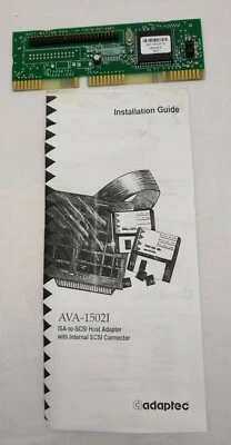 Adaptec AVA-1502I ISA to SCSI Host 16 Bit Adapter Card & Manual - Image 1 of 4