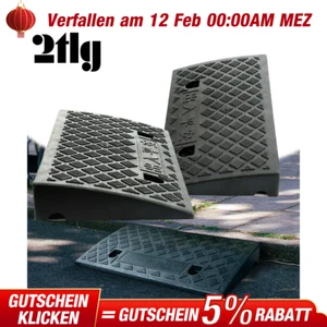 2 Schwellenrampe Tür Türschwellenrampe Voll Gummi Rollstuhl Rampe Bordsteinrampe - Bild 1 von 10