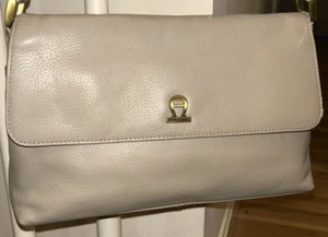 Etienne Aigner Soft Creamy Leather Vintage Handbag Natural Beige - Picture 1 of 21