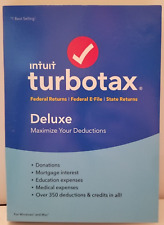 Intuit Turbotax Deluxe Federal + State 2018 BRAND NEW SEALED! THIS IS 2018 L@@K