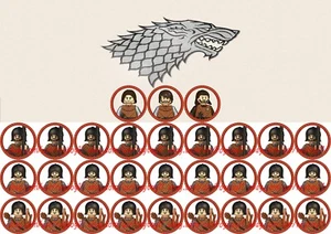 30PCS Game Of Thrones House Stark Composite Army 4cm Plastic Figure DIY Toy - Picture 1 of 1