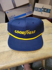 Vintage Goodyear Swingster Gold Rope Brim Trucker SnapBack Hat EUC - Picture 1 of 4