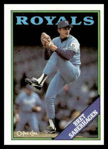 Bret Saberhagen 1988 O-Pee-Chee #5 Kansas City Royals Baseball Card - Picture 1 of 2