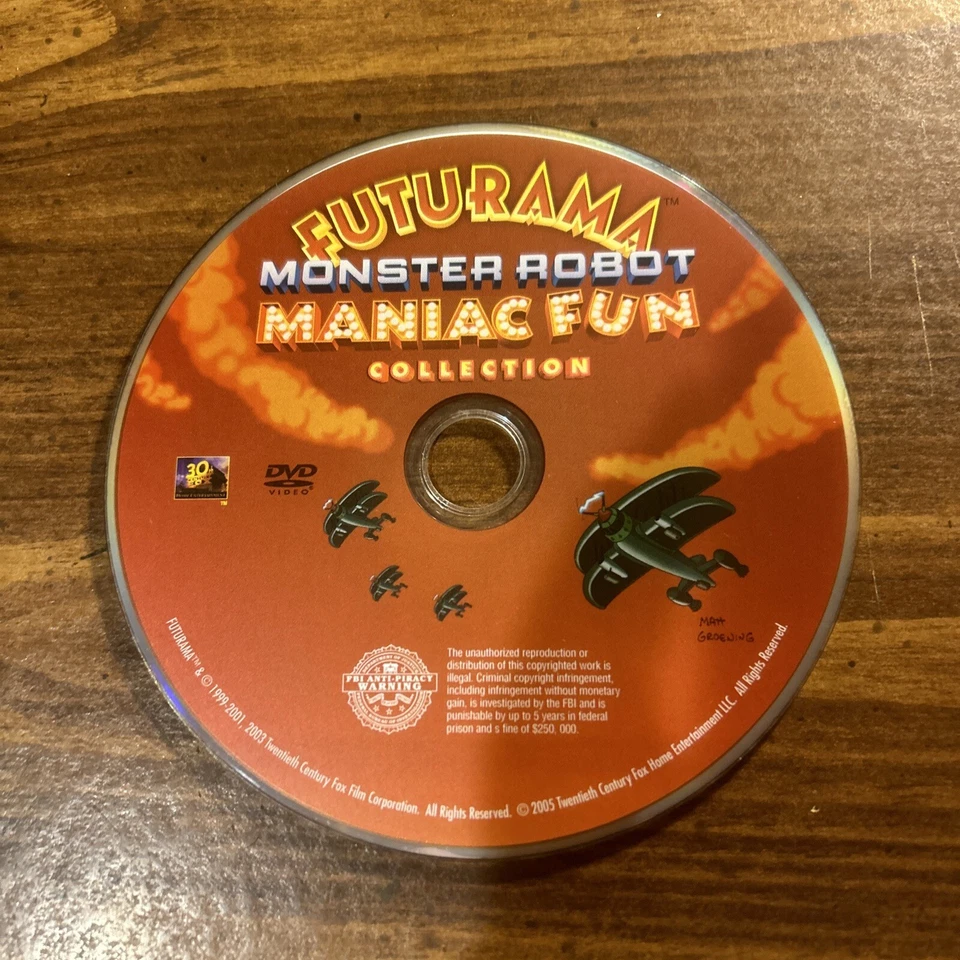 Futurama - Monster Robot Maniac Fun Collection DVD Disc Only Free Shipping - Image 1 of 1