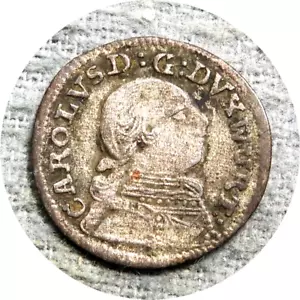 elf Germany Wuerttemberg Duchy 1 Kreuzer 1758 Billon - Picture 1 of 2