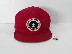 Vintage Illinois Central Gulf Railroad Midwest Patch rot Snapback Mütze K-Produkte - Bild 1 von 11