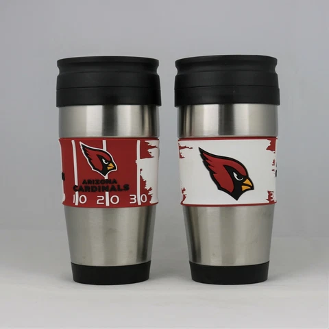 Arizona Cardinals NFL Officially Licensed 15oz Stainless Steel Tumbler w/ PVC Wr Cover