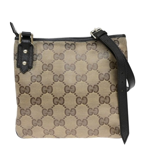 Borsa a tracolla Gucci logo modello GG rivestimento tela pelle BN 80ED829