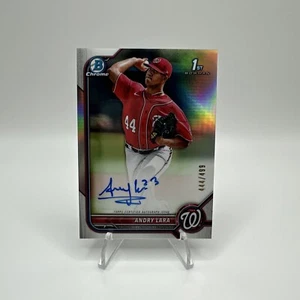 Bowman Chrome 1st Andry Lara 2022 automático CPA-AL 444/499 base refractor paralelo SP - Imagen 1 de 2