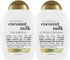 OGX Coconut Milk Conditioner for Dry Damaged Hair, 385ml & Coconut Milk Shampoo