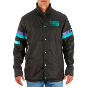  Chaqueta Brooklyn de tela para hombre forrada en malla con estampado de logotipo - Imagen 1 de 3