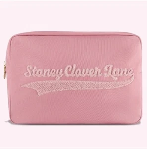 Stoney Clover Lane large emroidered logo pouch Mauve nylon - Picture 1 of 5