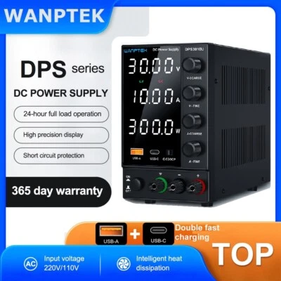 Labornetzgerät 0-30V/60V/120V 0-5A/10A DC Netzteil Variables Hochpräzise mit USB - Bild 1 von 4