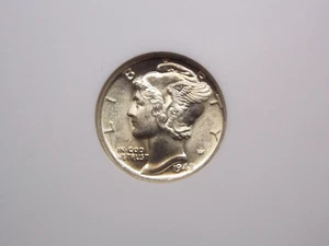 1942 "D" Mercury SILVER Dime 10c NGC MS66 FB #022 *FULL BANDS* BU Unc ECC&C, Inc - Picture 1 of 5