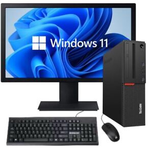 Lenovo Desktop Computer PC up to 16GB RAM 1TB SSD 22" LCD Monitor WiFi BT