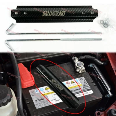 RALLIART MITSUBISHI BATERIA DE CARRO DE ALUMÍNIO CARBONO AMARRAR SUPORTE DE MONTAGEM BARRA DE SUPORTE - Imagem 1 de 4