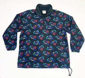 Vintage Mickey Mouse Fleecepullover schwarz Small Disney World All Over Print - Bild 1 von 6