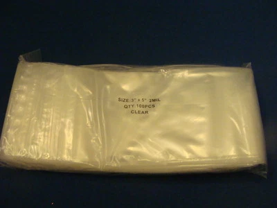 100 bolsas de plástico transparentes con cierre de cremallera 3x5 2 mil con cierre resellables GI Joe Foto 1 de 3