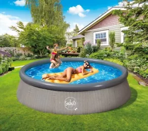 Swing Quick Up Easy Aufstellpool Rattan dunkel, 366 x 91 cm Schwimmbad NEU - Bild 1 von 2