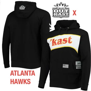 OUTKAST x Atlanta Hawks Medium Pullover Hoodie Clean NBA Mitchell & Ness FIRE - Picture 1 of 10