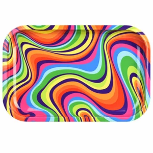 "Bandeja rodante de metal Rainbow Swirl - 11"" x 7" - Imagen 1 de 1