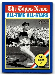 2025 Topps Heritage Yogi Berra #344 blu scuro bordato New York Yankees - Foto 1 di 2
