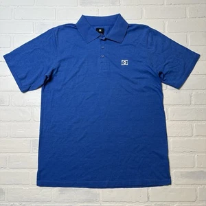 Vintage DC Shoes Polo Size Medium Blue DC Skate Shoe Polo Logo Polo - Picture 1 of 17