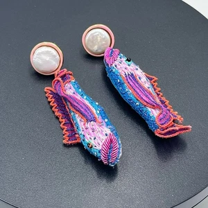  Mignonne Gavigan Designer Venezzia Fisch Ohrhänger Perlen - Bild 1 von 11