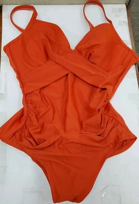 Nuevo Traje de Baño MIRACLESUIT Rock Sólido Cautivate Una Pieza Naranja Quemado Talla 10 Foto 1 de 4