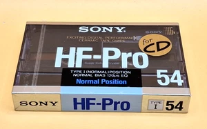 SONY HF-PRO 54  Blank Audio Cassette Tape (Sealed) NEW - Picture 1 of 5